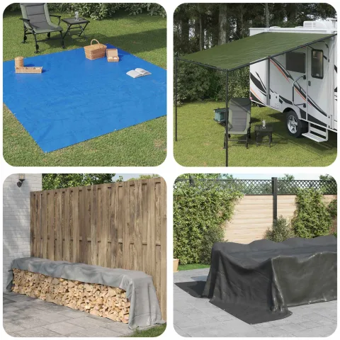 vidaXL Împătură cu ochiuri albastru 2 x 3 m 90 gsm PE