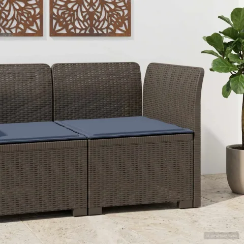 vidaXL Canapea de Grădină cu 1 Loc cu Pernă Aspect Rattan PP