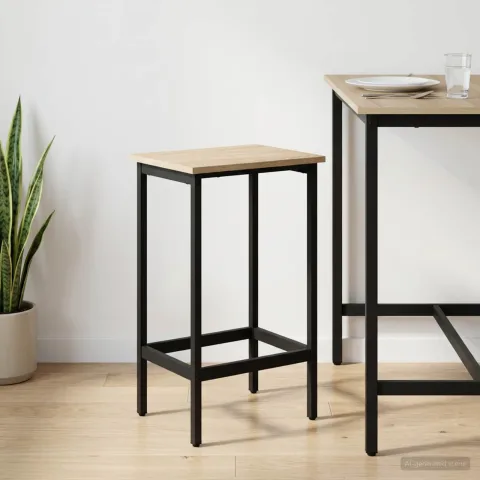 vidaXL Scaun de bar Stejar Sonoma 40 x 32 x 74 cm Lemn prelucrat