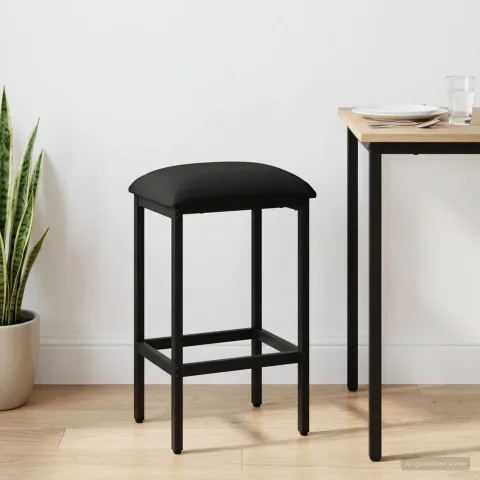vidaXL Scaun de bar Negru 40 x 32 x 74 cm Lemn prelucrat