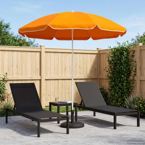 vidaXL Parasol de Grădină 240 cm Poliester 170T Portocaliu