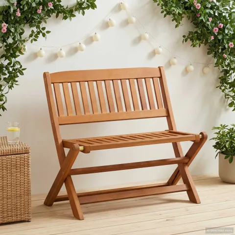 vidaXL Bancă pentru copii 1 -Seater 61 x 38 x 57 cm Maro Pliabil