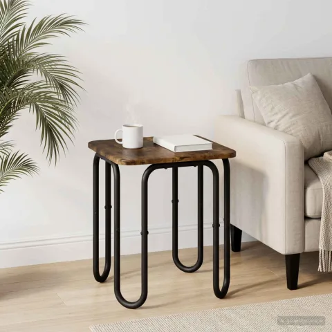 vidaXL Masă de cafea Stejar fumuriu 40 x 40 x 45 cm Lemn prelucrat