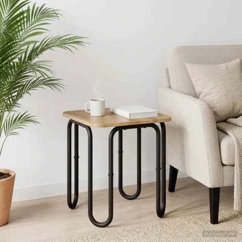 vidaXL Masă de cafea Stejar Artizanal 40 x 40 x 45 cm Lemn prelucrat