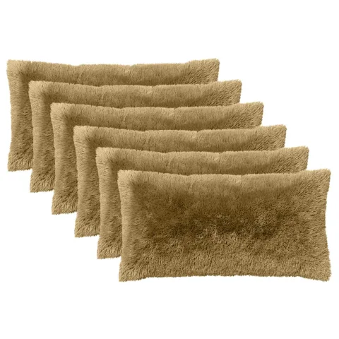 vidaXL Pernă cu pernă HEERLEN 6 buc. Gri deschis Fleece PV