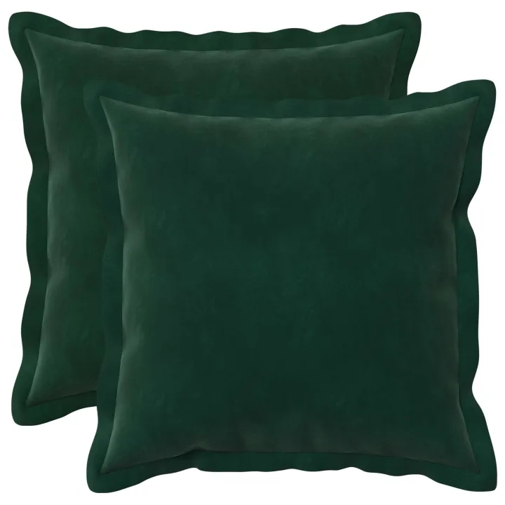vidaXL Pernă cu pernă HOUTEN 2 buc. Verde închis Catifea