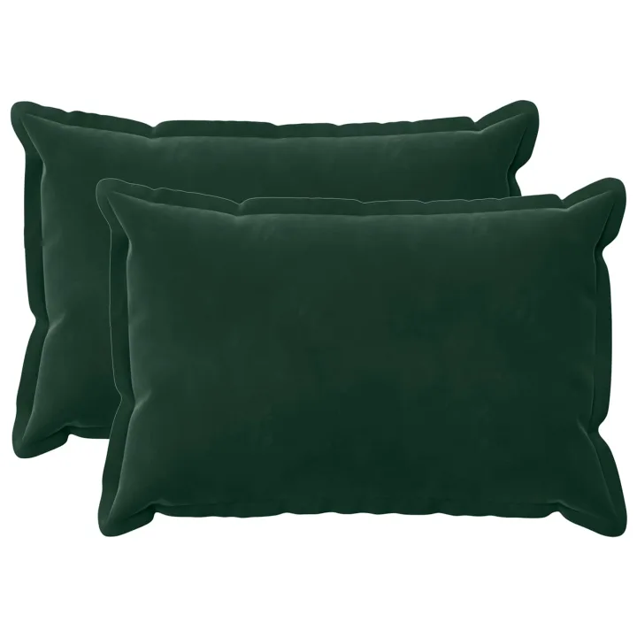 vidaXL Pernă cu pernă HOUTEN 2 buc. Verde închis Catifea