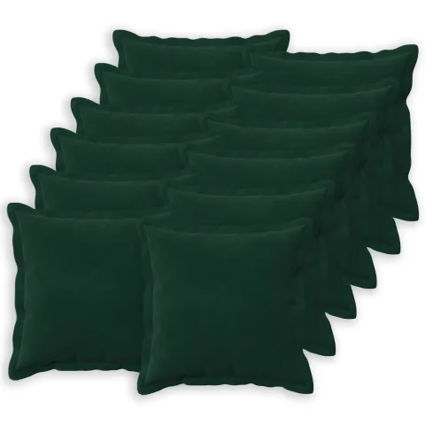 vidaXL Pernă cu pernă HOUTEN 12 buc. Verde închis Catifea