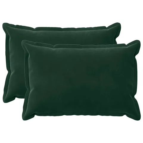vidaXL Pernă cu pernă HOUTEN 2 buc. Verde închis Catifea