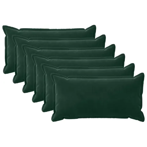 vidaXL Pernă cu pernă HOUTEN 6 buc. Verde închis Catifea