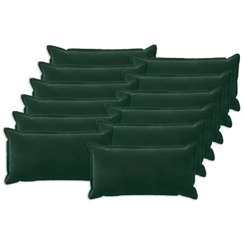 vidaXL Pernă cu pernă HOUTEN 12 buc. Verde închis Catifea