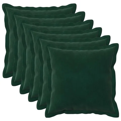 vidaXL Pernă cu pernă HOUTEN 6 buc. Verde închis Catifea