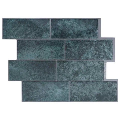 vidaXL Placă de metrou 10 buc. Verde-albăstrui 29 x 21 cm