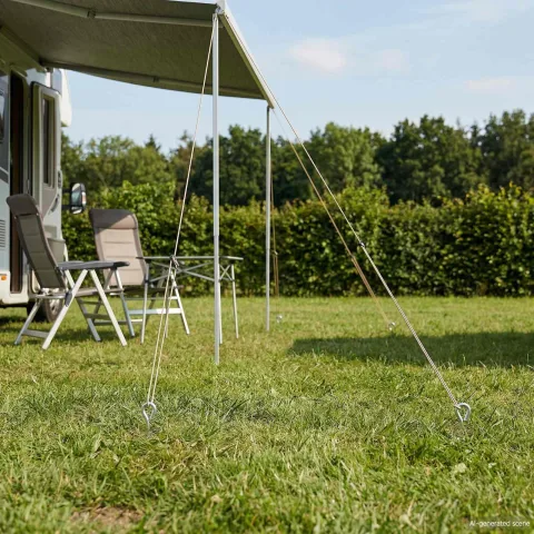 vidaXL Ancoră de Pământ 4 buc. Ø10 x 40 cm Metal Galvanizat Argintiu