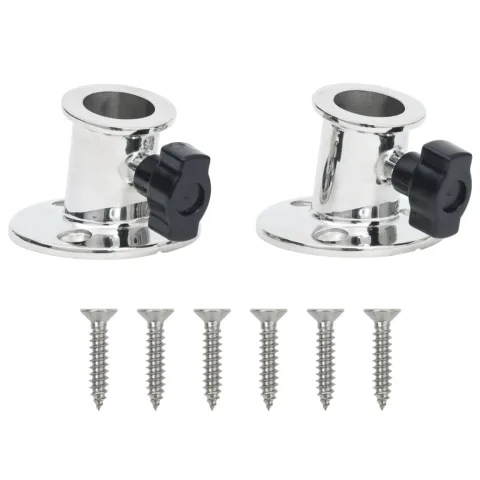 vidaXL Baza rotundă tub barcă Bimini, 26 mm, 2 buc., oțel inoxidabil
