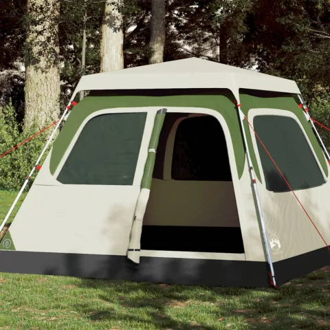 vidaXL Cort de camping cupolă 4 persoane, setare rapidă, verde