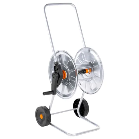 vidaXL Cărucior cu tambur pentru furtun 50 m 1/2" sau 35 m 3/4", oțel