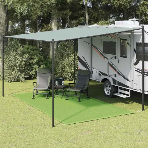 vidaXL Covor pentru cort, verde deschis, 250x350 cm, HDPE