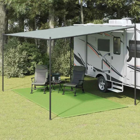 vidaXL Covor pentru cort, verde deschis, 250x450 cm, HDPE