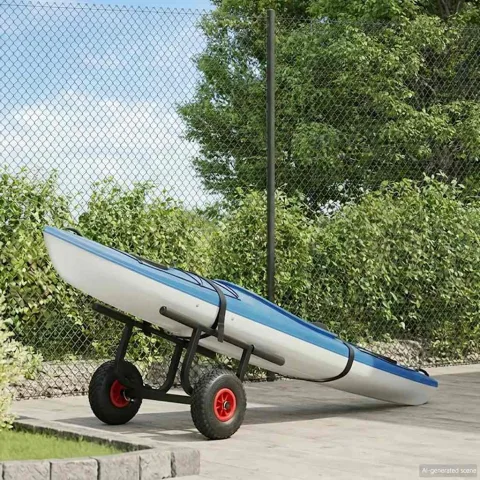 vidaXL Cărucior pentru caiac, 90 kg, aluminiu