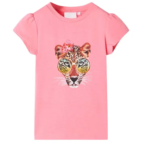 Tricou pentru copii, roz neon, 116