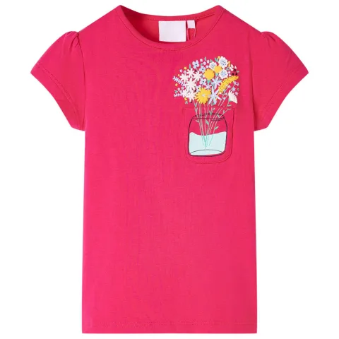 Tricou de copii, roz aprins, 116