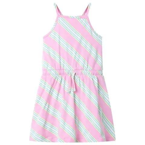 Rochie pentru copii cu șnur, fără mâneci, roz, 116