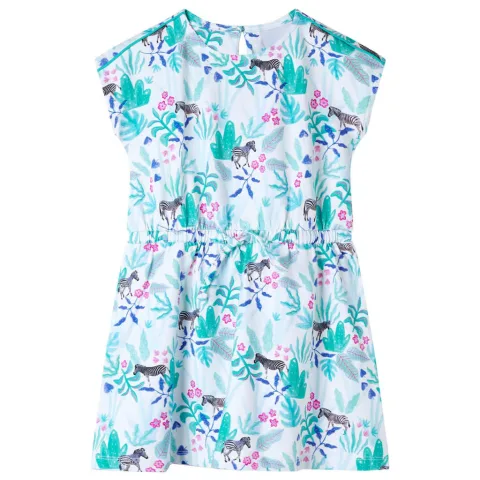 Rochie pentru copii, ecru și verde mentă închis, 116