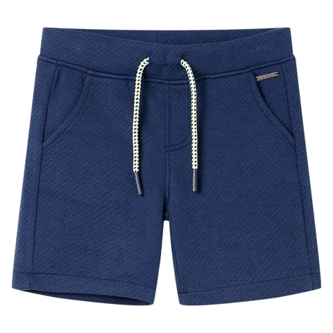 Pantaloni scurți pentru copii cu șnur, albastru închis, 104