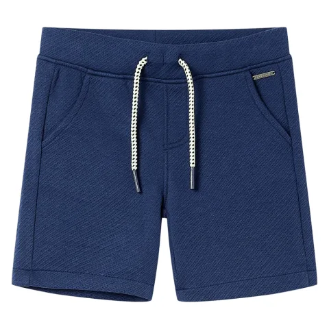 Pantaloni scurți pentru copii cu șnur, albastru închis, 140
