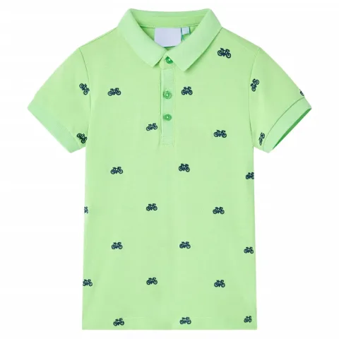 Tricou polo pentru copii, verde neon, 116