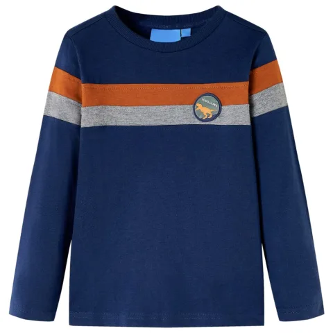 Tricou pentru copii cu mâneci lungi, bleumarin, 104