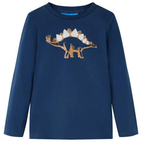 Tricou pentru copii cu mâneci lungi bleumarin 104