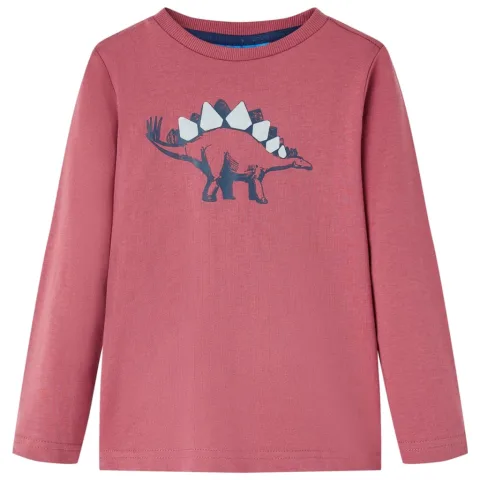 Tricou pentru copii cu mâneci lungi roșu închis 104