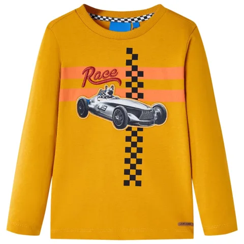 Tricou pentru copii cu mâneci lungi, ocru, 104