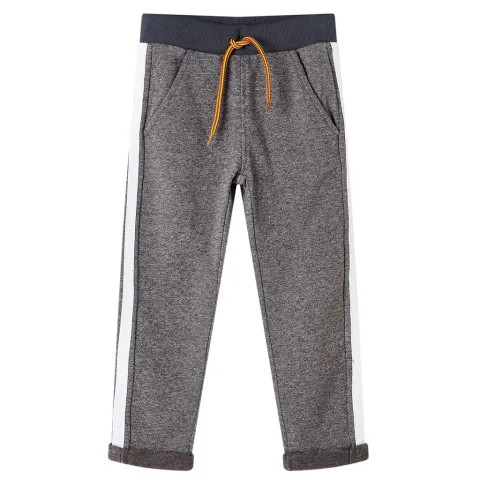 Pantaloni de trening pentru copii, gri închis melanj, 104