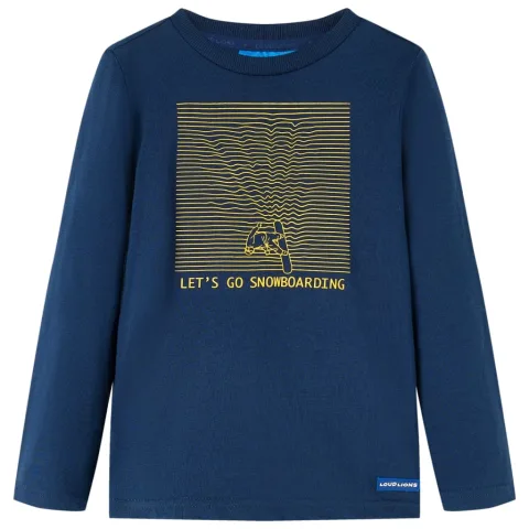 Tricou de copii cu mâneci lungi bleumarin 116