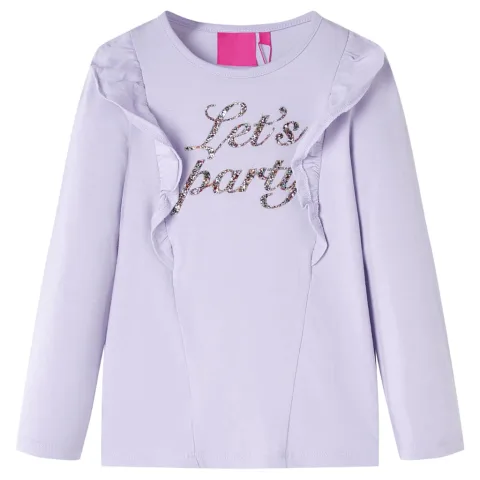 Tricou pentru copii cu mâneci lungi, lila, 140