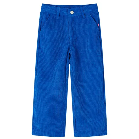 Pantaloni pentru copii, velur, albastru cobalt 104