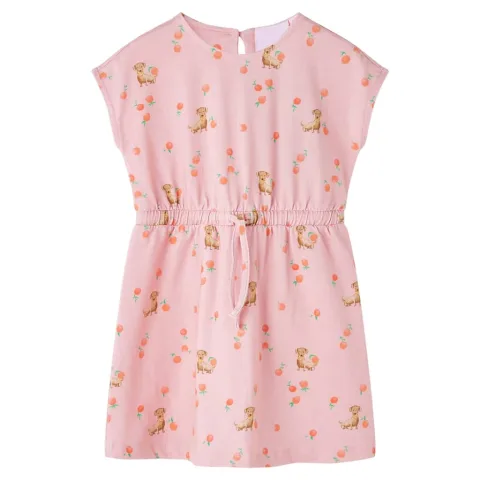 Rochie copii cu șnur, portocaliu deschis, 116