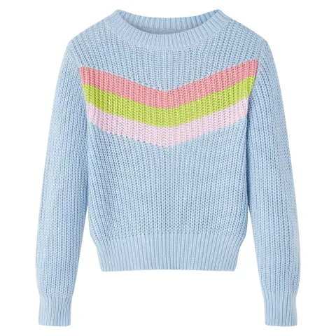Pulover pentru copii tricotat, albastru, 140