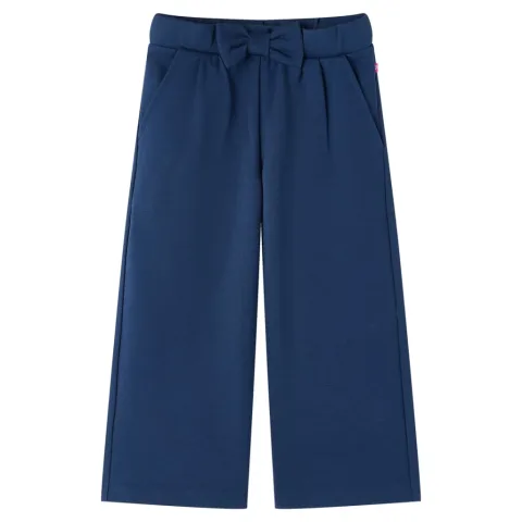 Pantaloni pentru copii cu picioare largi, bleumarin, 116
