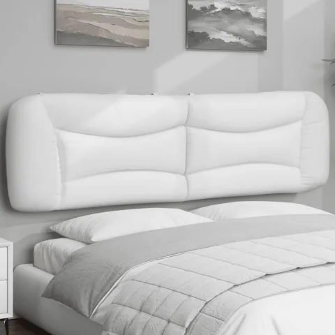 vidaXL Pernă pentru tăblie pat, Hvar, alb, 183 cm, piele artificială