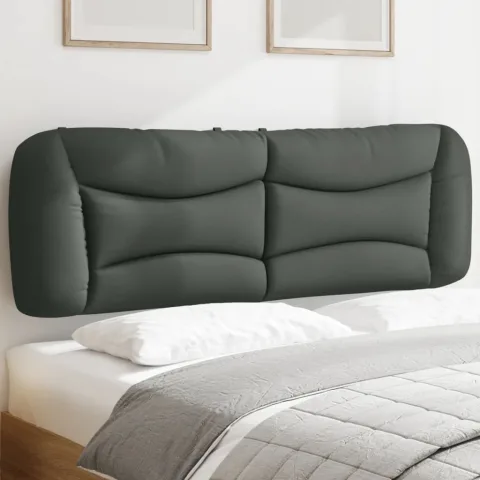 vidaXL Pernă pentru tăblie de pat, Hvar, gri închis, 152 cm, material textil