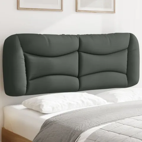 vidaXL Pernă pentru tăblie de pat, Hvar, gri închis, 137 cm, material textil