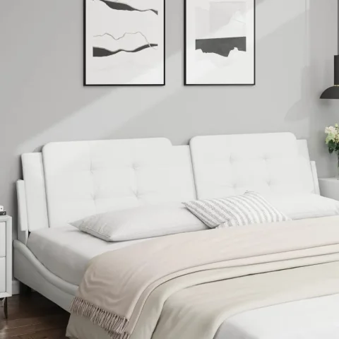 vidaXL Pernă pentru tăblie pat, Zadar, alb, 193 cm, piele artificială