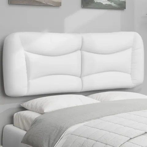 vidaXL Pernă pentru tăblie pat, Hvar, alb, 137 cm, piele artificială