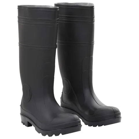 vidaXL Cizme de ploaie, negru, PVC, mărime 38
