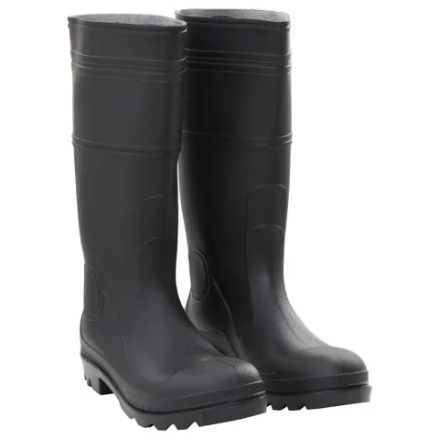 vidaXL Cizme de ploaie, negru, PVC, mărime 44