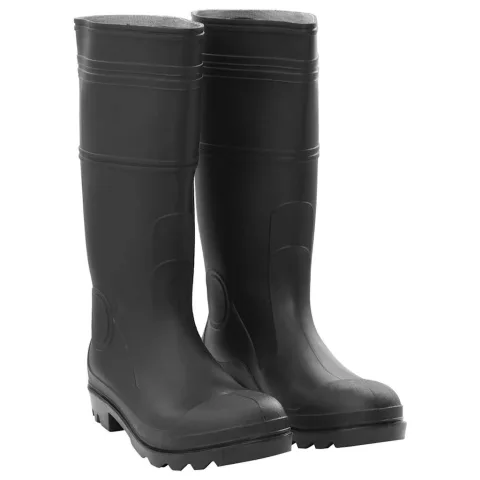 vidaXL Cizme de ploaie, negru, PVC, mărime 46